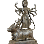 Vintage Balinese Durga Lost Wax 22.5" - Mahishasura Victory Sacred Art | Jaipurio